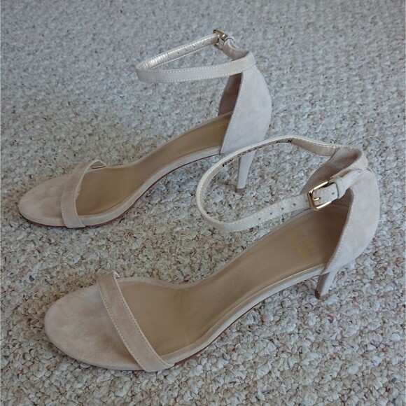 Stuart Weitzman NUDIST II SANDAL 75 in suede leather size 7.5 - Picture 4 of 12